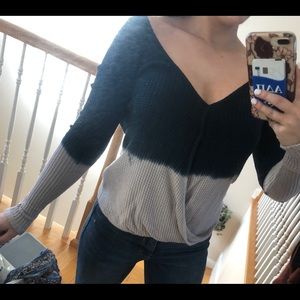 Navy and Gray Boutique top. Small.